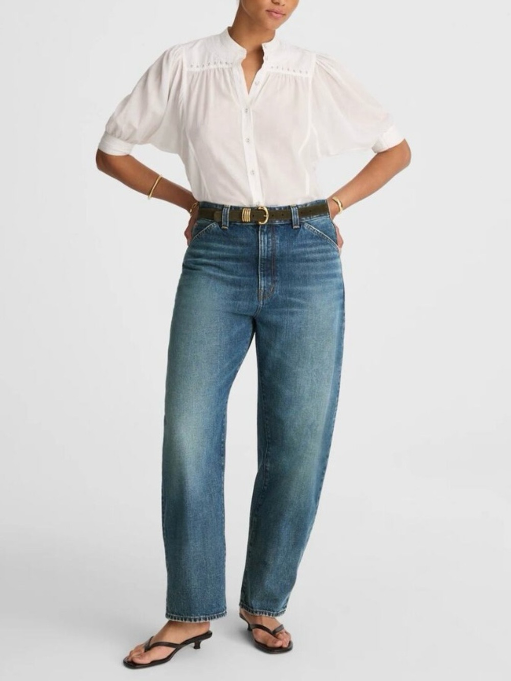 MADEWELL High-Rise The Curvy Balloon Jean - Dark Blue! 👖